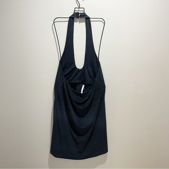 FABLETICS Women’s Black ISLAND TERRY HALTER DRESS Criss Cross Neckline Size XXL - Picture 3 of 7